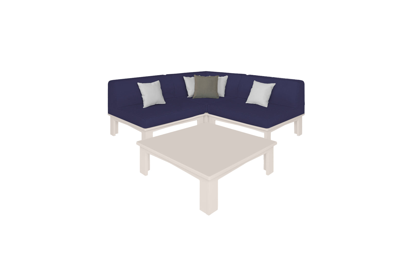 Ledge Lounger Mainstay Sectional 4-Piece Diamond Sofa Set
