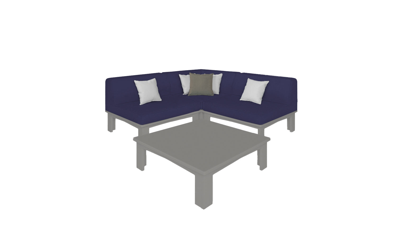 Ledge Lounger Mainstay Sectional 4-Piece Diamond Sofa Set