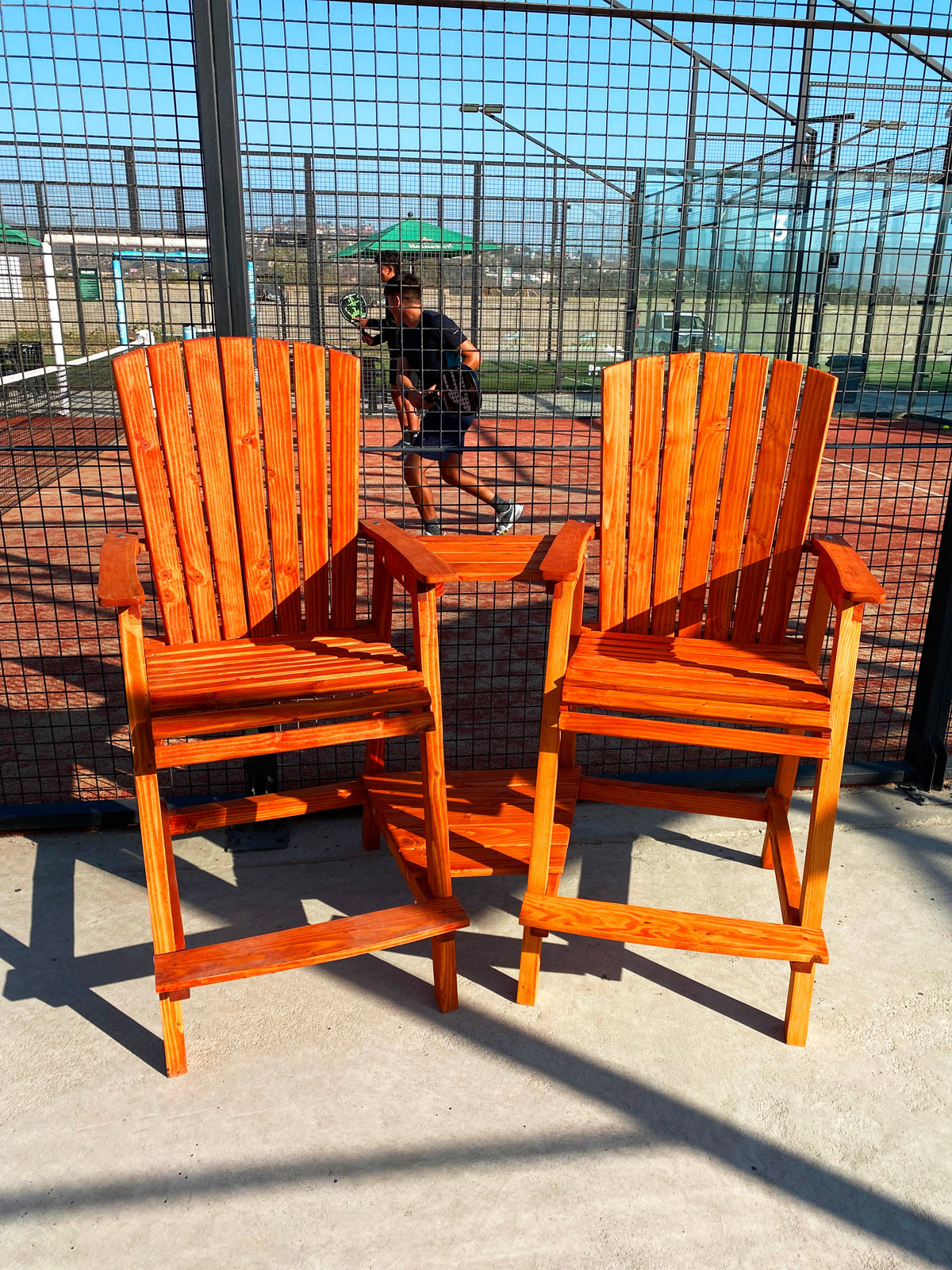 Best Redwood Adirondack Bar Height Chairs Set