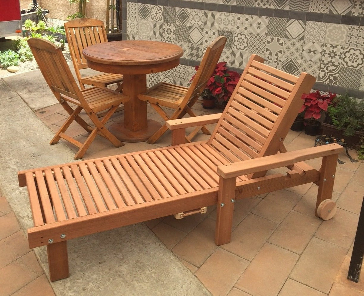 Best Redwood Sun Redwood Chaise Lounge