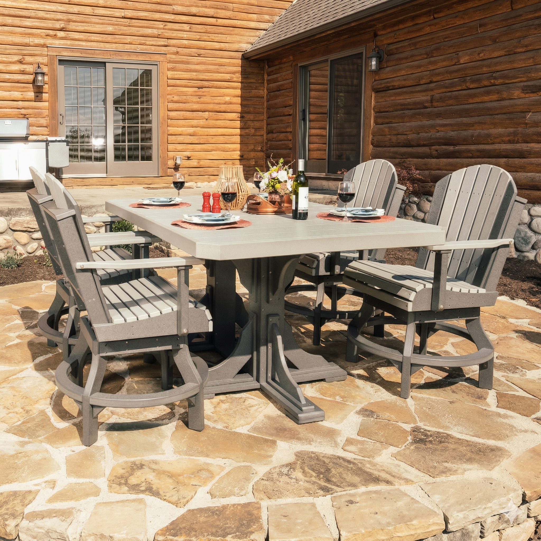 LuxCraft 4′ × 6′ Rectangle Table Set 1