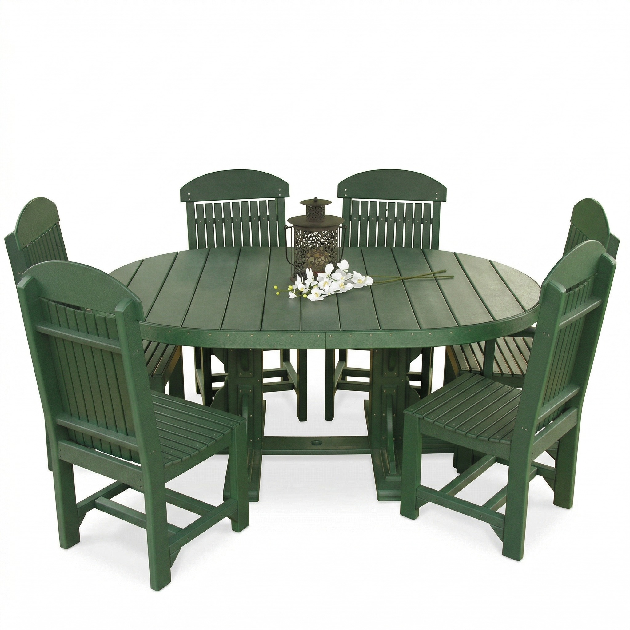 LuxCraft Deluxe Poly 4′ × 6′ Oval Table Set 1