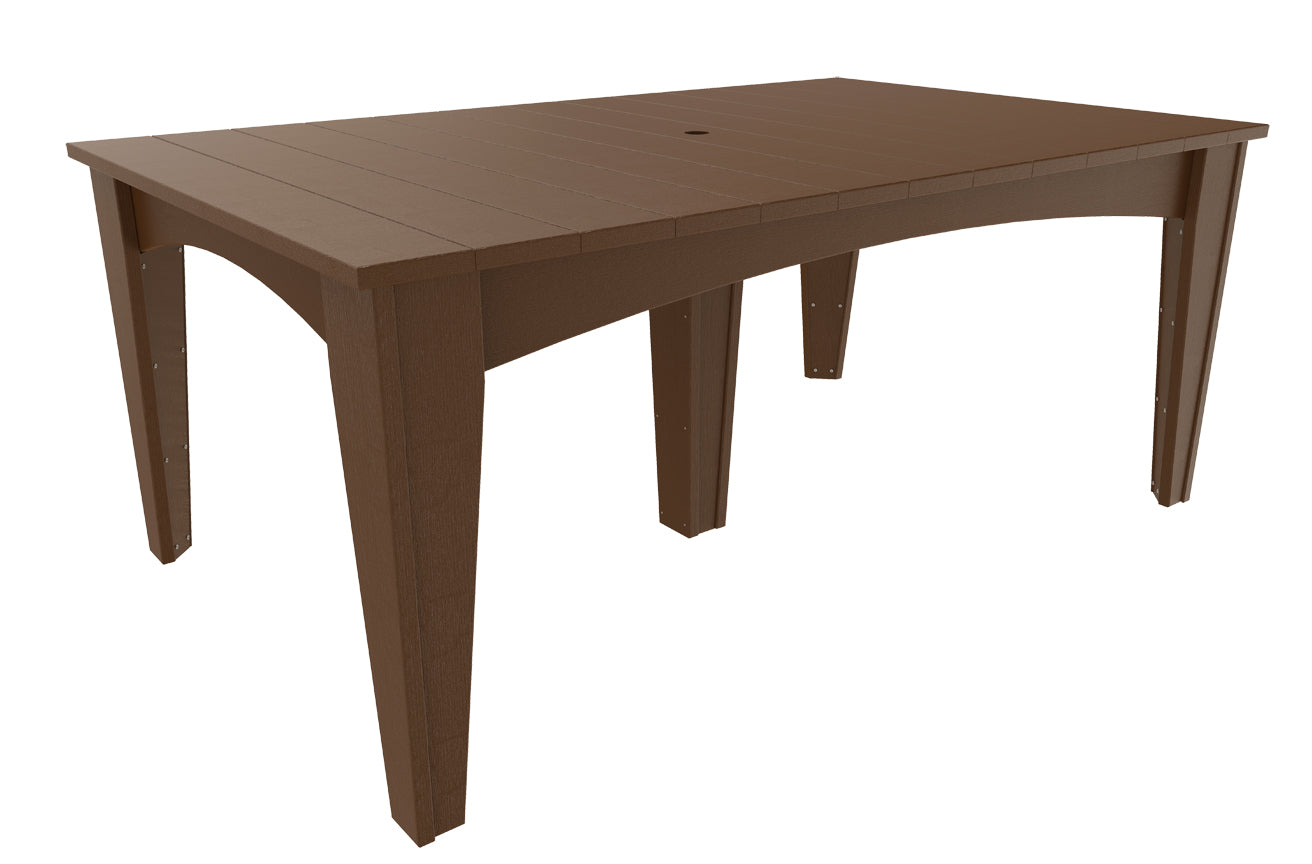 LuxCraft 44″ × 72″ Island Dining Table Set