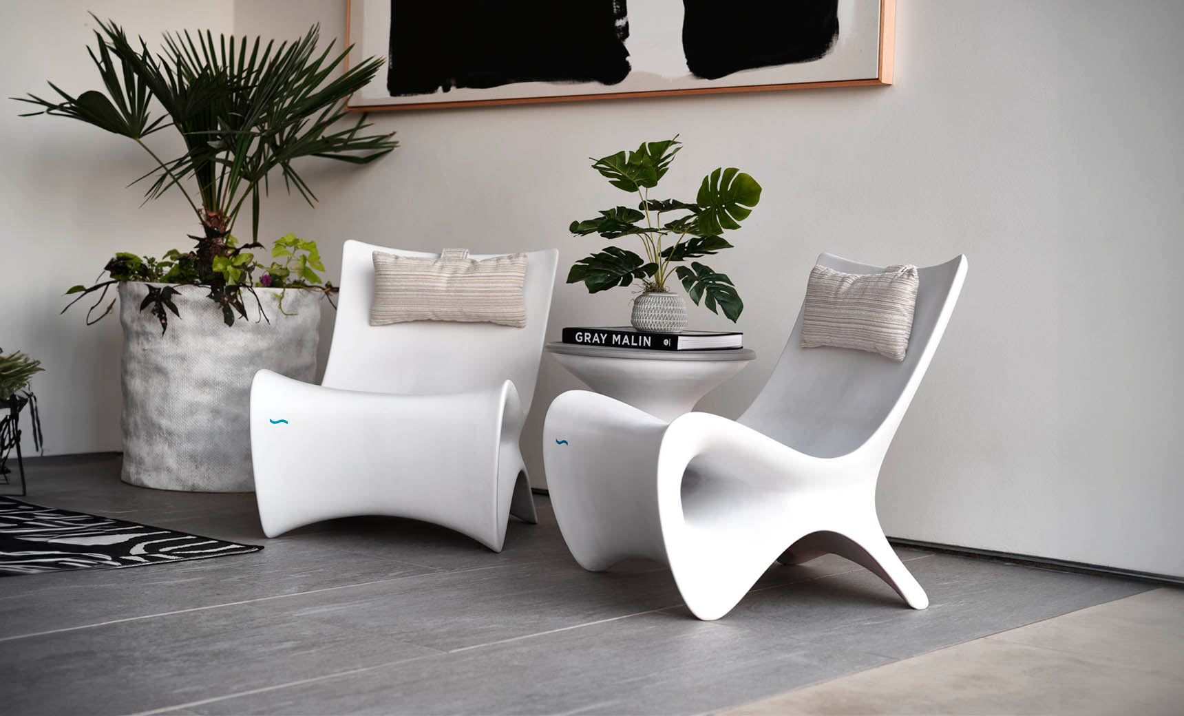 Ledge Lounger Classic Luxury Chair and Side Table Bundle