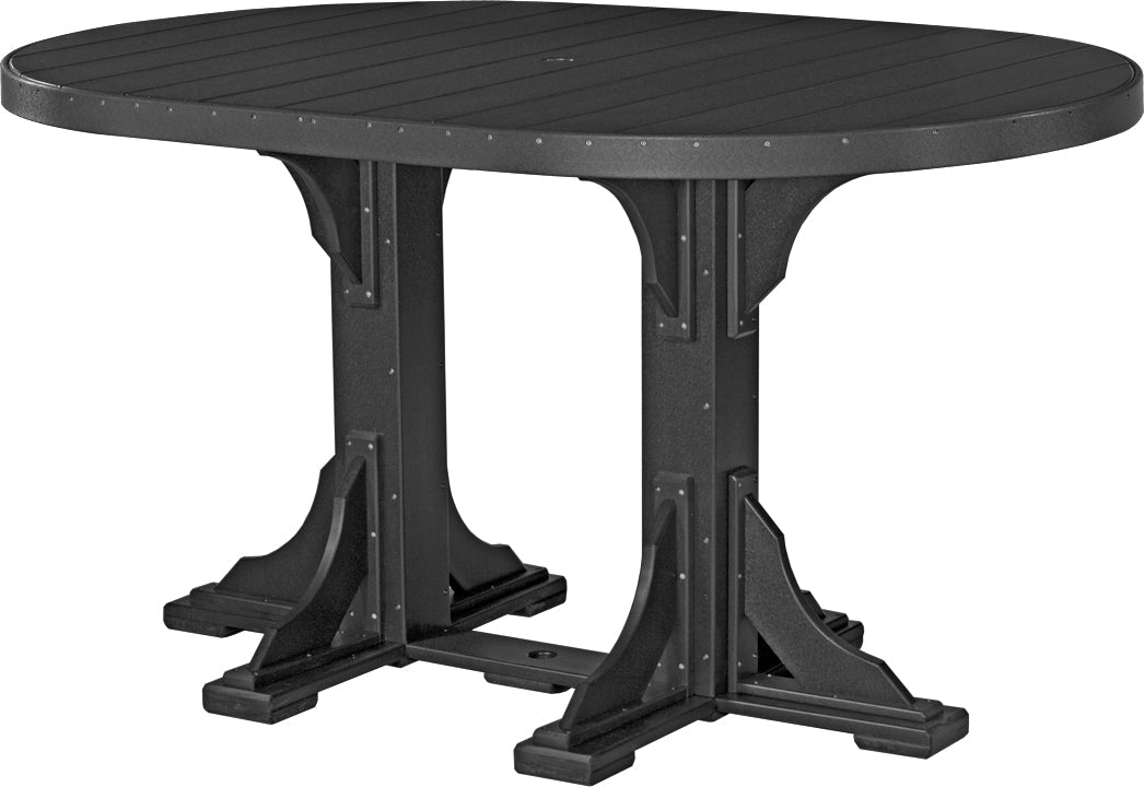 LuxCraft Deluxe Poly 4′ × 6′ Oval Table Set 1