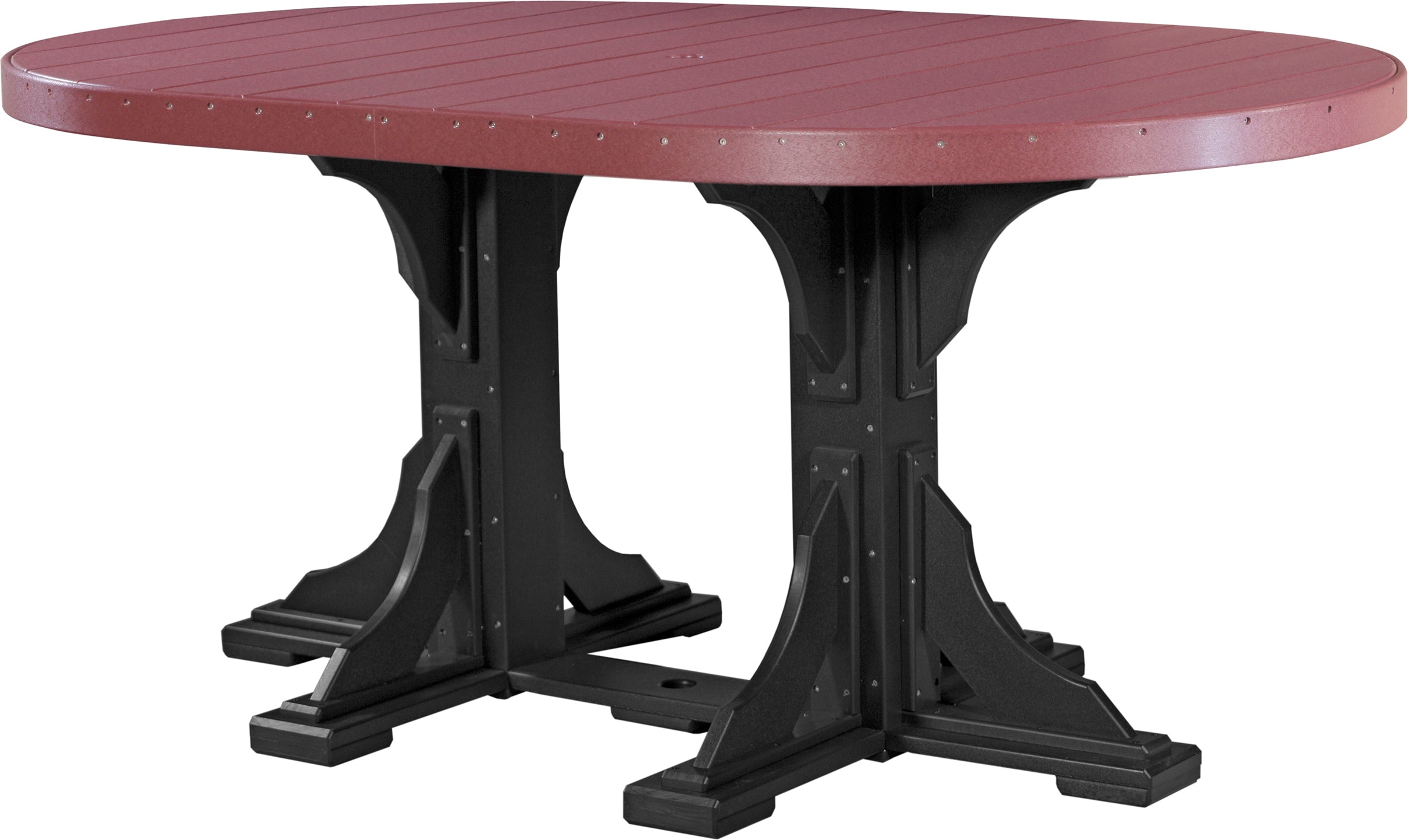 LuxCraft Deluxe Poly 4′ × 6′ Oval Table Set 1