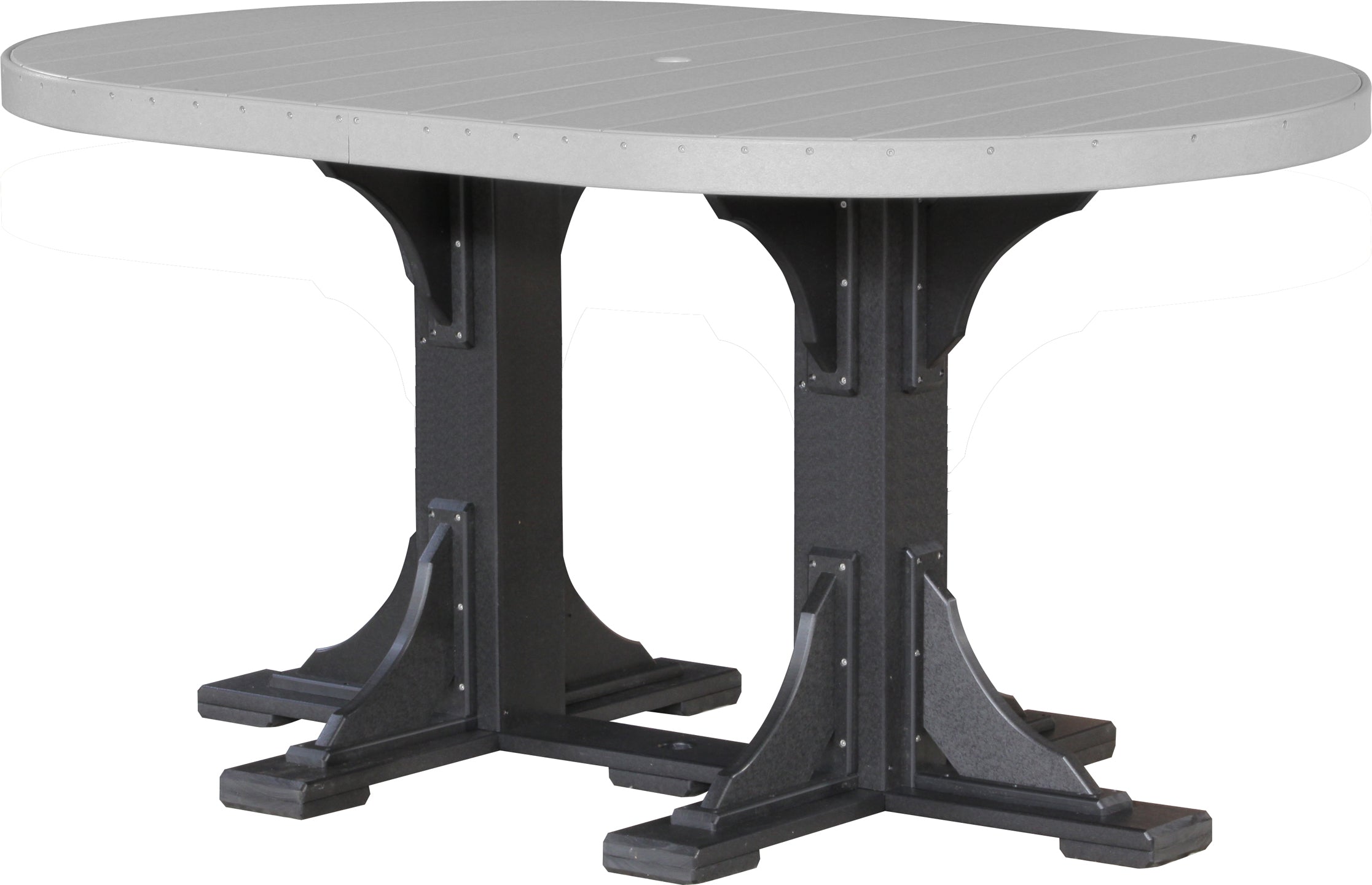LuxCraft Deluxe Poly 4′ × 6′ Oval Table Set 1