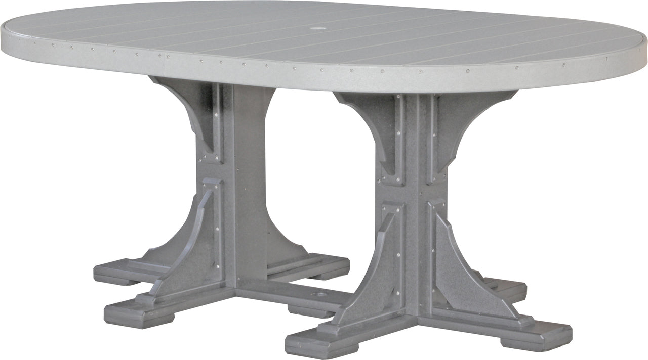 LuxCraft Deluxe Poly 4′ × 6′ Oval Table Set 1