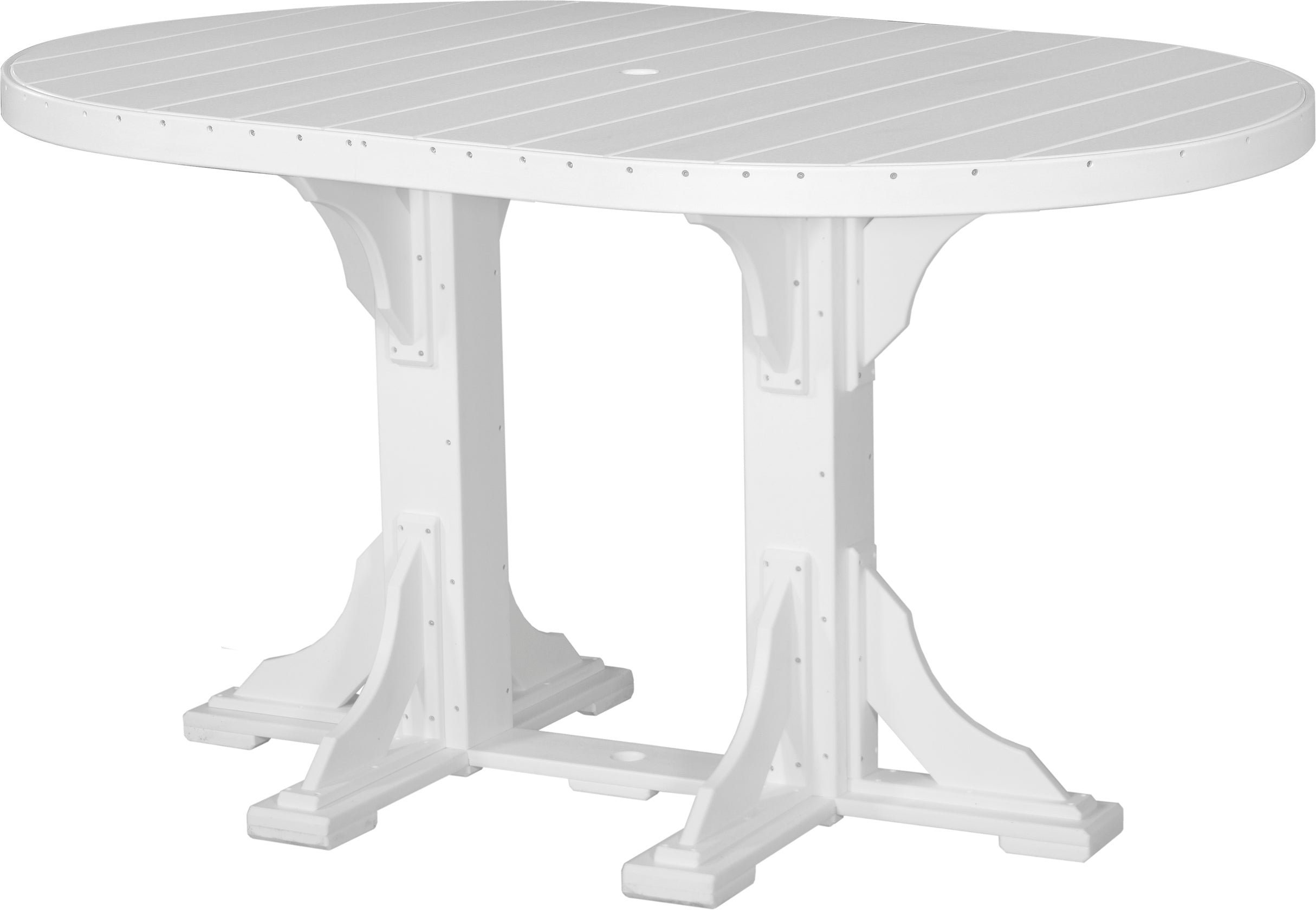LuxCraft Deluxe Poly 4′ × 6′ Oval Table Set 1