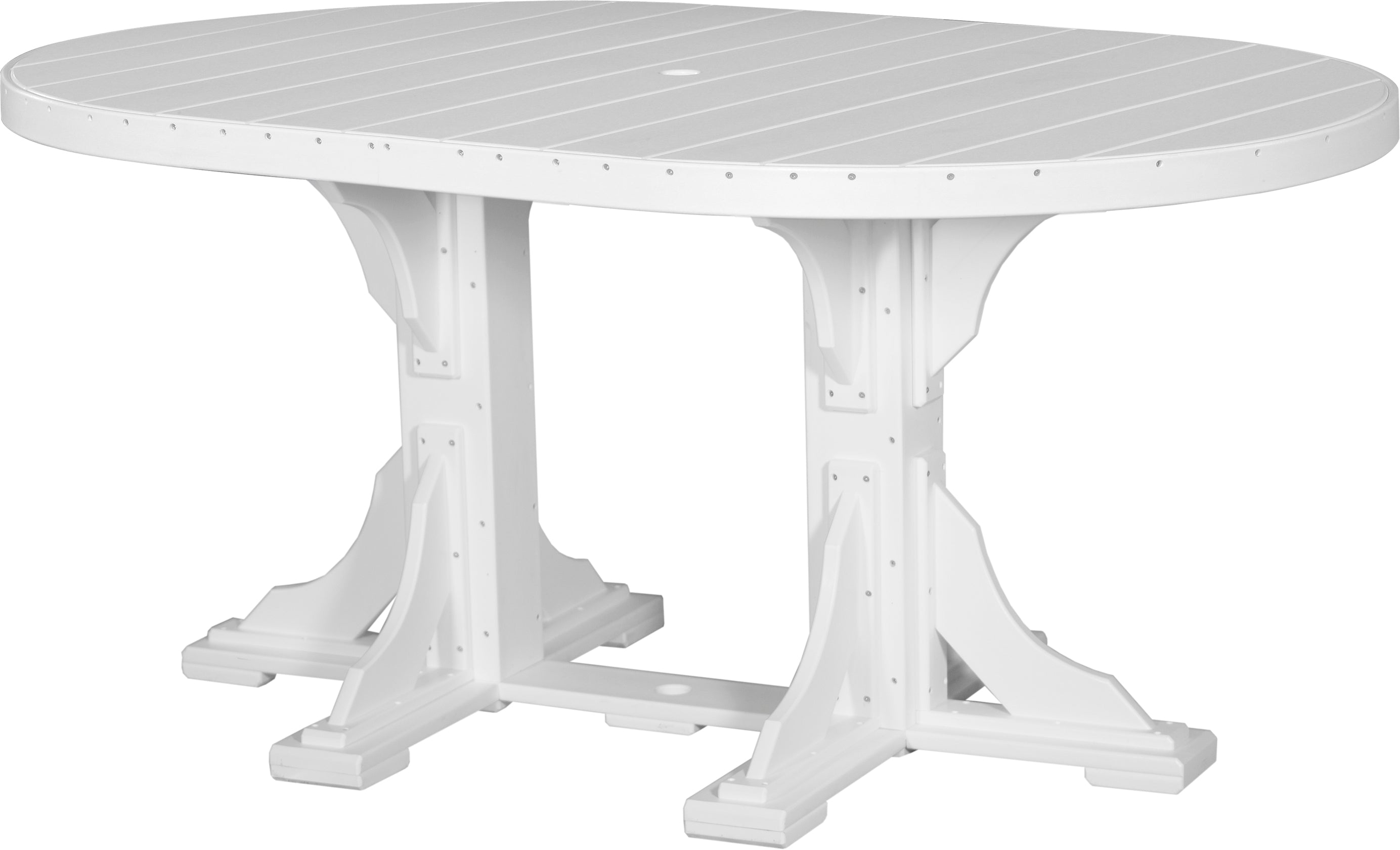 LuxCraft Deluxe Poly 4′ × 6′ Oval Table Set 1