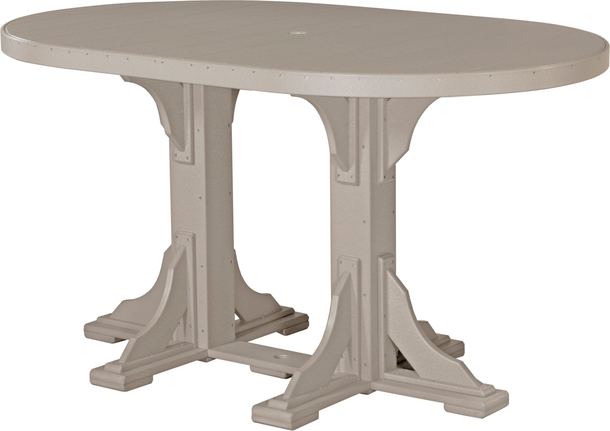 LuxCraft Deluxe Poly 4′ × 6′ Oval Table Set 1