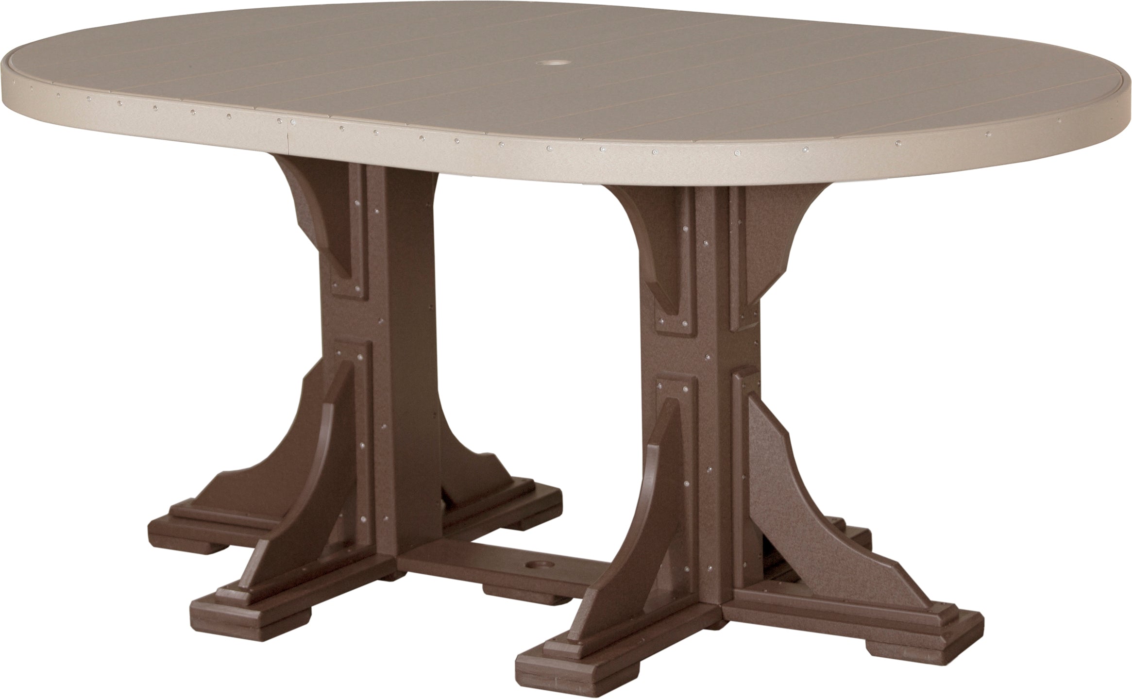 LuxCraft Deluxe Poly 4′ × 6′ Oval Table Set 1