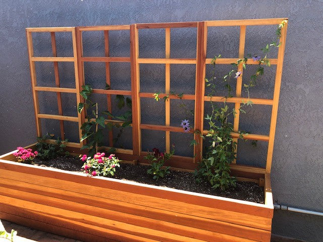 Best Redwood San Laura's Redwood Planter Box with Trellis