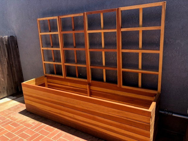 Best Redwood San Laura's Redwood Planter Box with Trellis