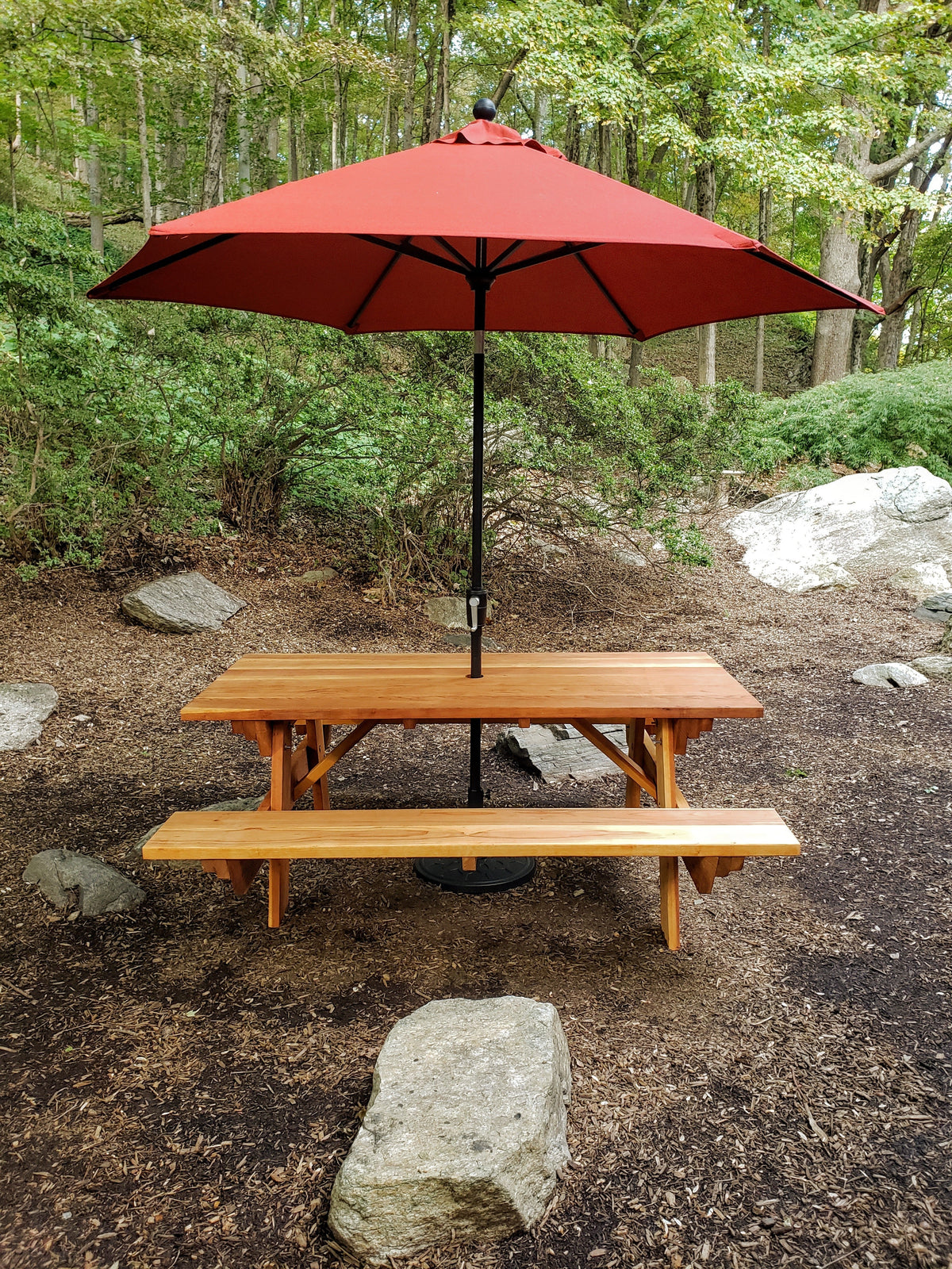 Best Redwood Super Deck Redwood Picnic Table