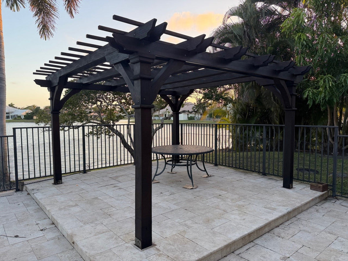Best Redwood Outdoor Pacific Redwood Double Beam Premium Pergola