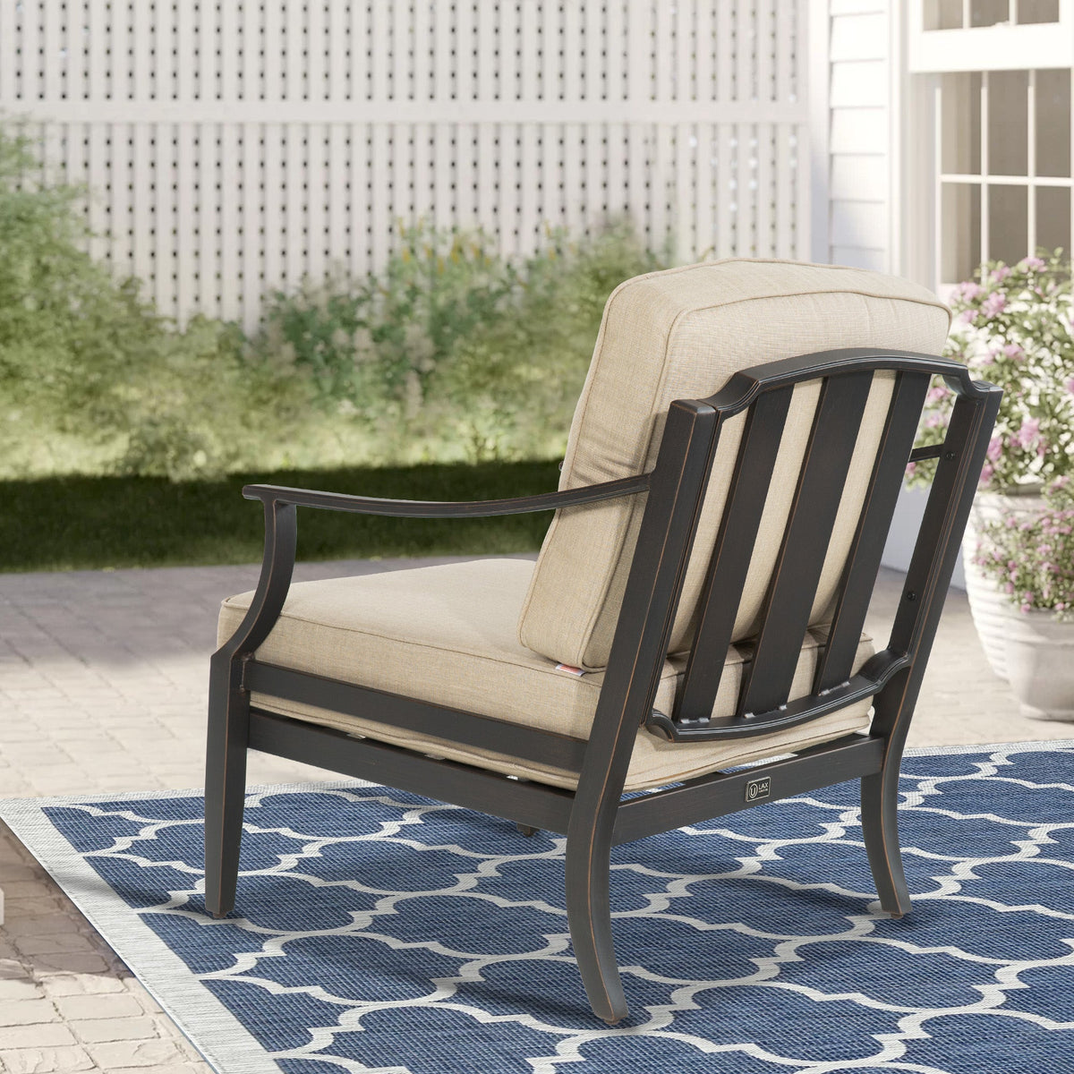 Peak Home Furnishings Tamarin 5-Piece Aluminum Patio Conversation Set With Sunbrella® Cushions