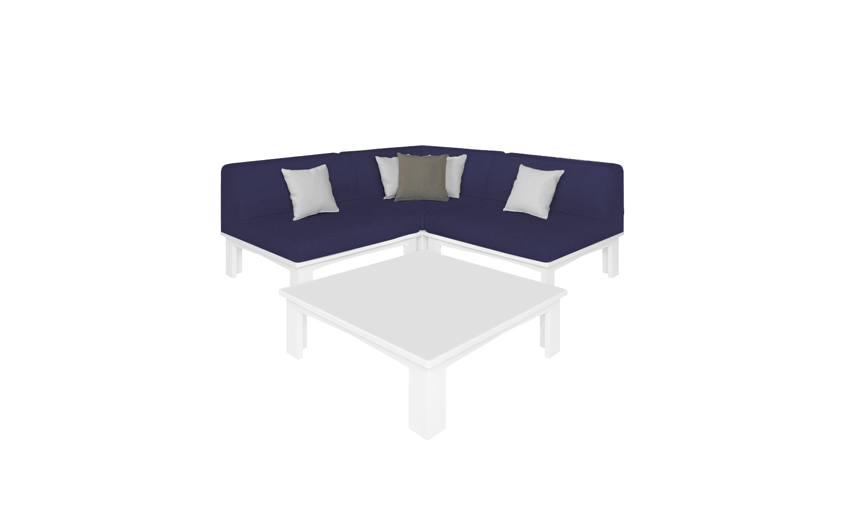Ledge Lounger Mainstay Sectional 4-Piece Diamond Sofa Set