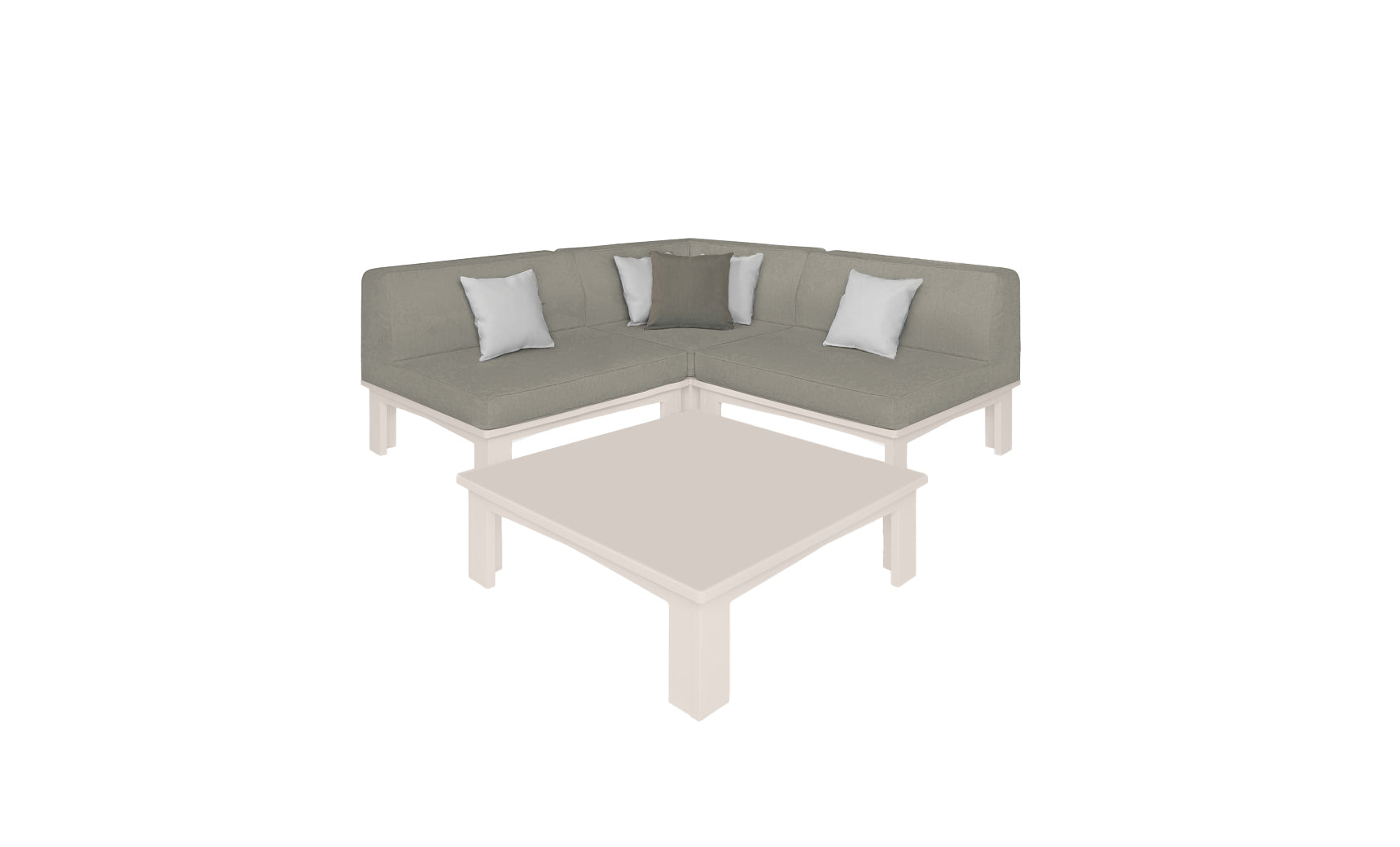 Ledge Lounger Mainstay Sectional 4-Piece Diamond Sofa Set