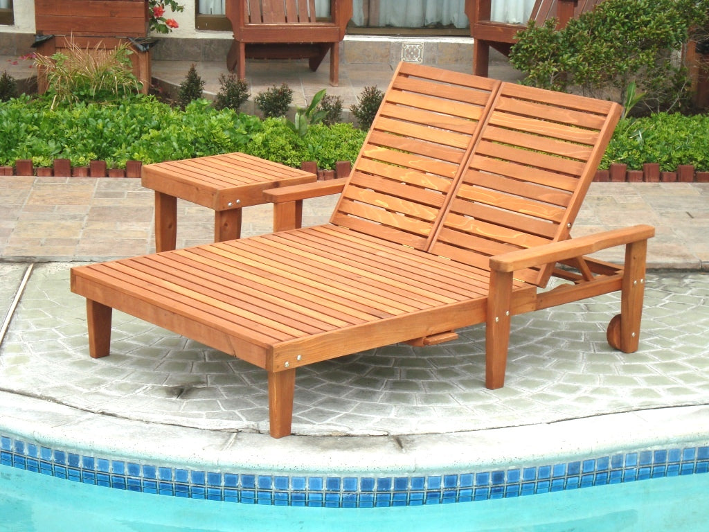 Best Redwood Summer Redwood Chaise Lounge
