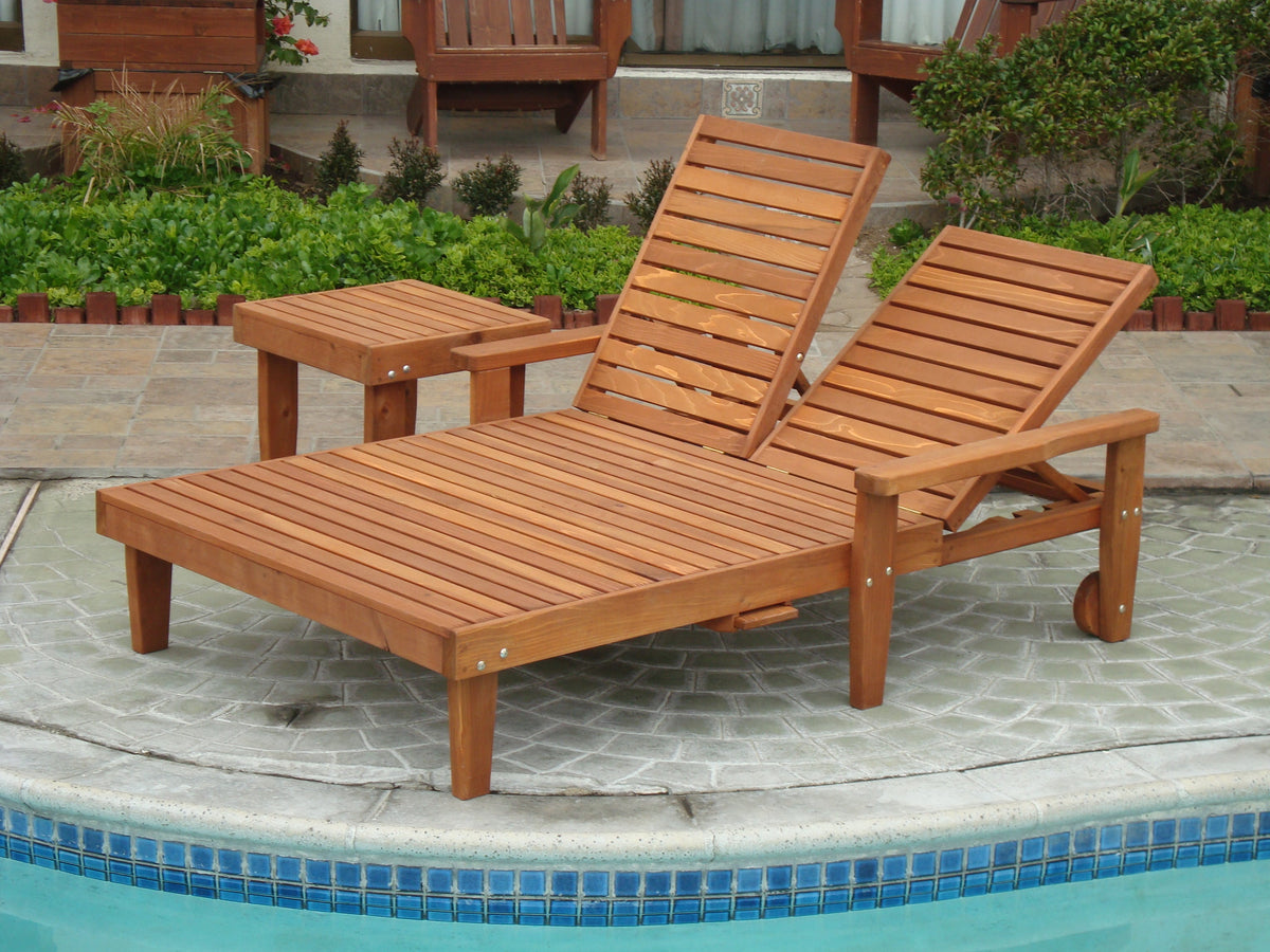 Best Redwood Summer Redwood Chaise Lounge