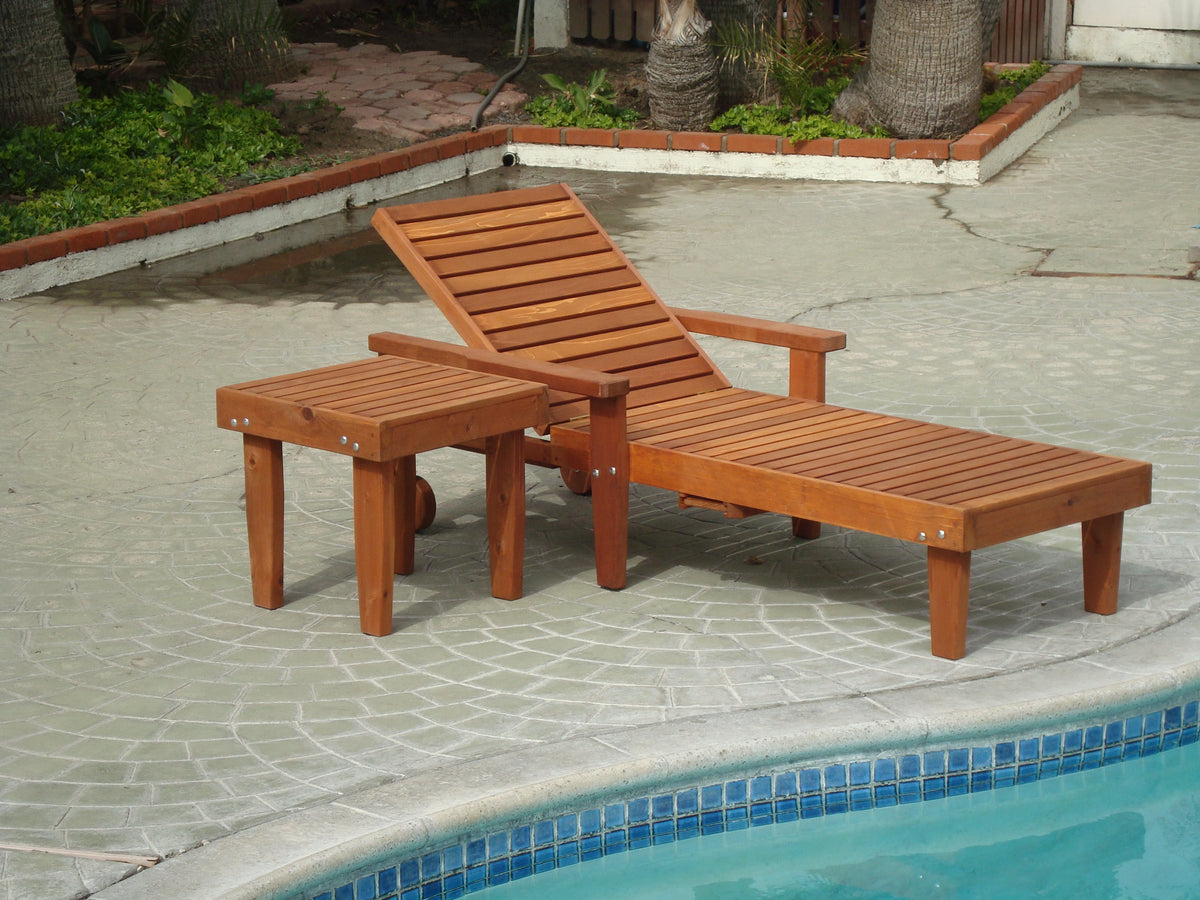Best Redwood Summer Redwood Chaise Lounge