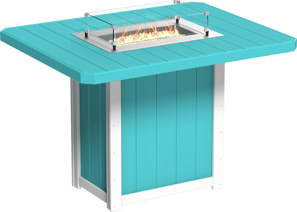 LuxCraft Lumin Fire Table 62″ Rectangular Bar Height