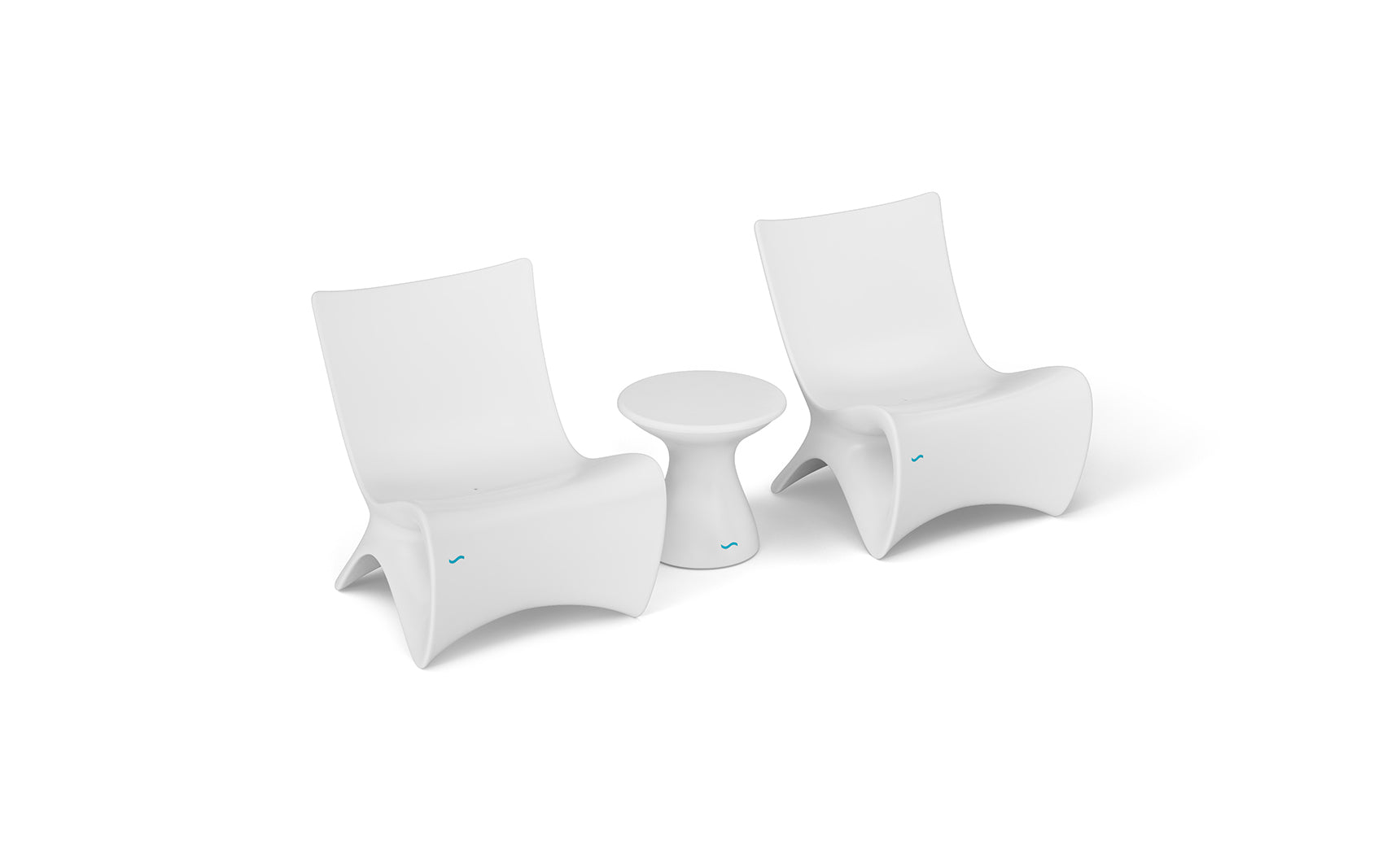 Ledge Lounger Classic Luxury Chair and Side Table Bundle