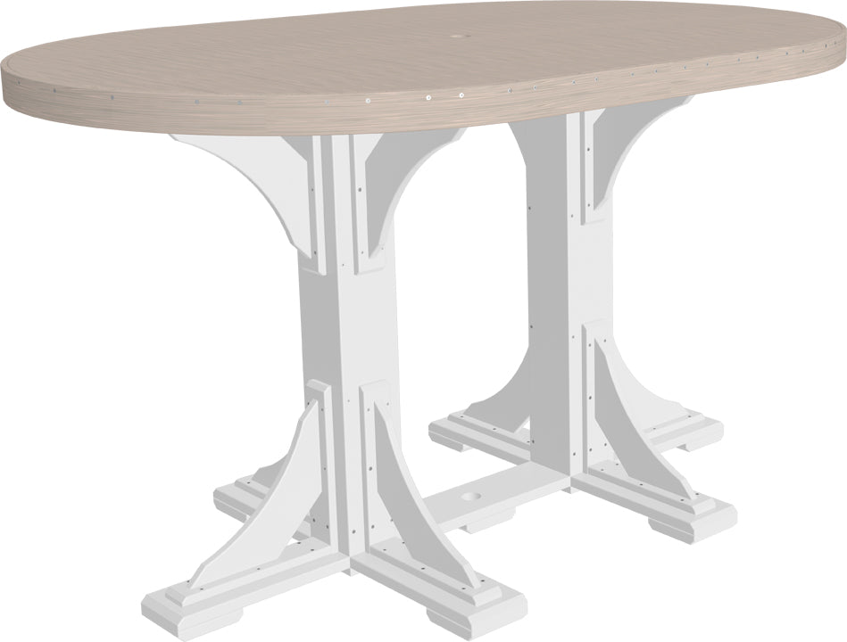 LuxCraft Deluxe Poly 4′ × 6′ Oval Table Set 1