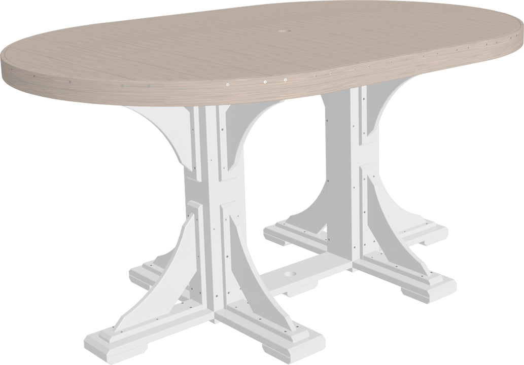 LuxCraft Deluxe Poly 4′ × 6′ Oval Table Set 1