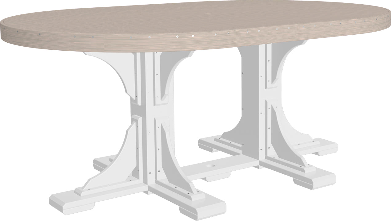 LuxCraft Deluxe Poly 4′ × 6′ Oval Table Set 1