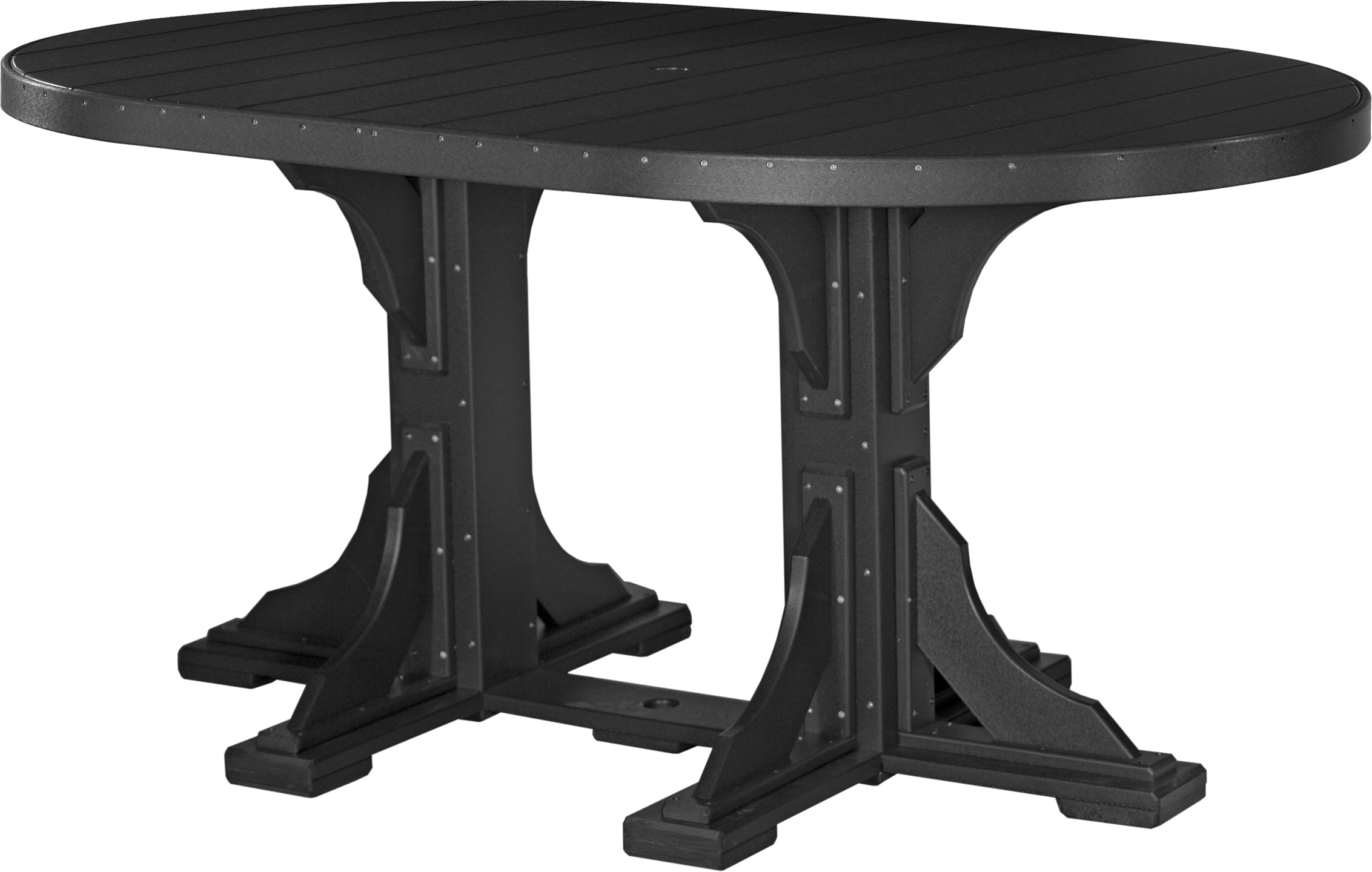 LuxCraft Deluxe Poly 4′ × 6′ Oval Table Set 1