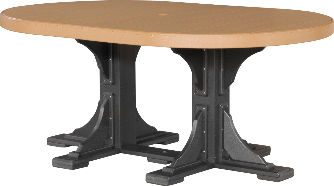 LuxCraft Deluxe Poly 4′ × 6′ Oval Table Set 1