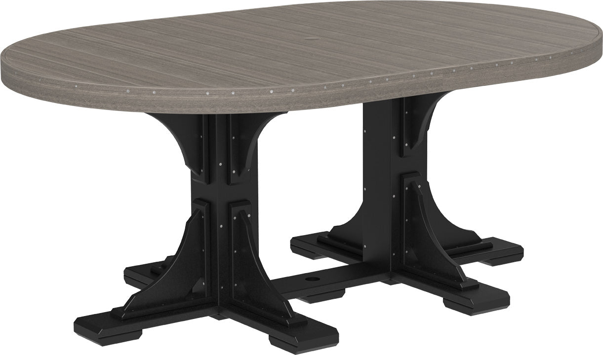 LuxCraft Deluxe Poly 4′ × 6′ Oval Table Set 1