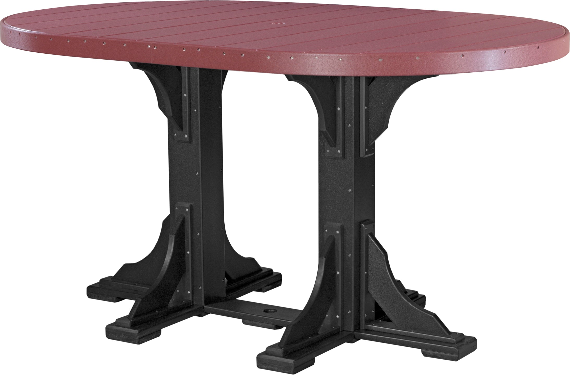 LuxCraft Deluxe Poly 4′ × 6′ Oval Table Set 1