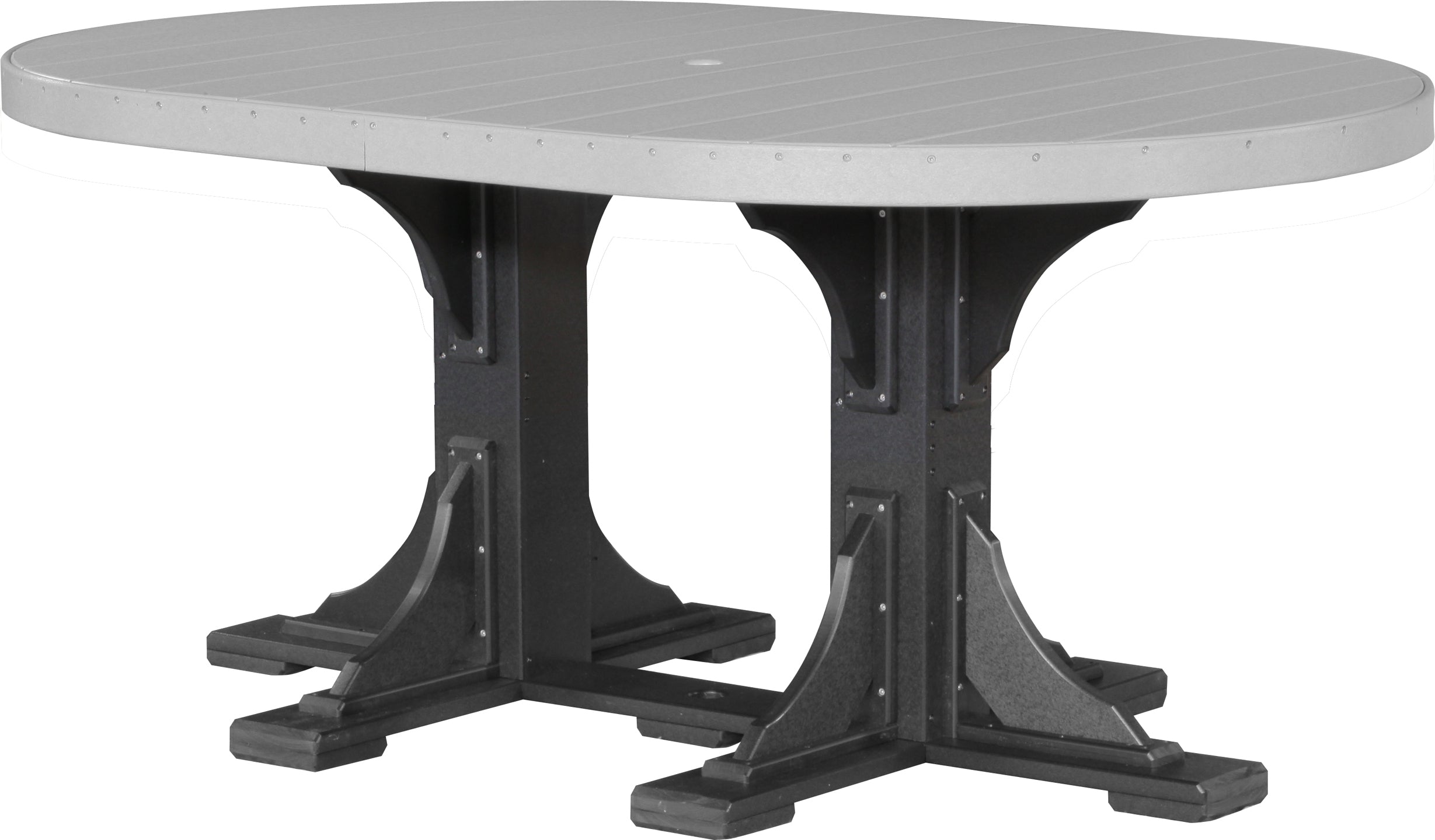 LuxCraft Deluxe Poly 4′ × 6′ Oval Table Set 1