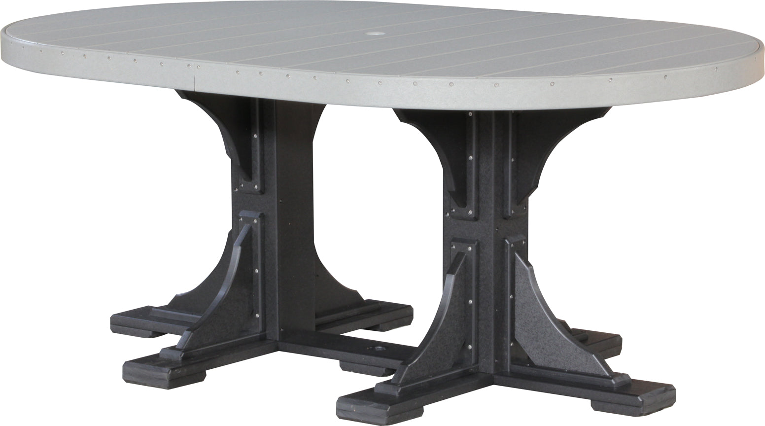 LuxCraft Deluxe Poly 4′ × 6′ Oval Table Set 1
