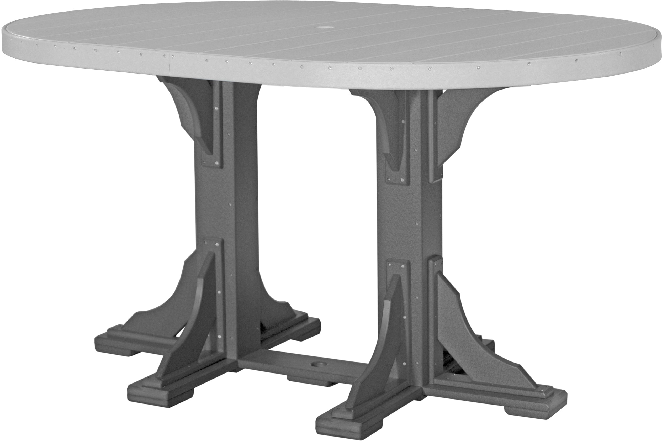 LuxCraft Deluxe Poly 4′ × 6′ Oval Table Set 1