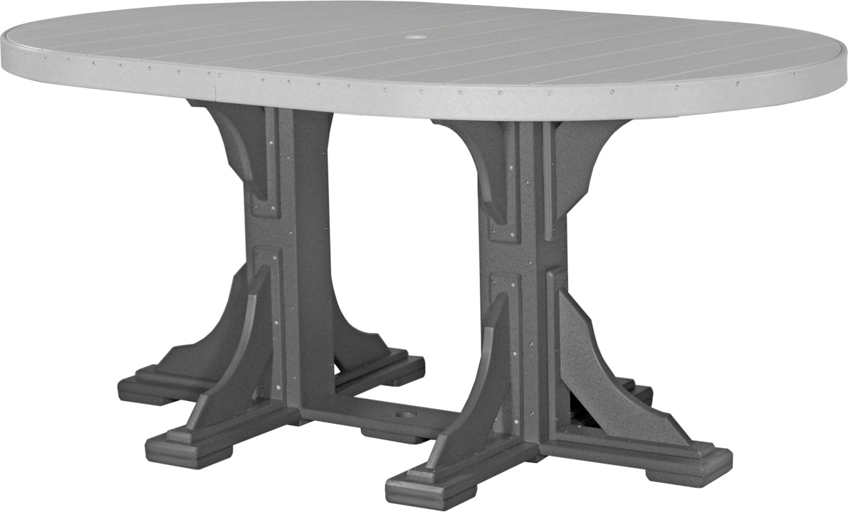 LuxCraft Deluxe Poly 4′ × 6′ Oval Table Set 1