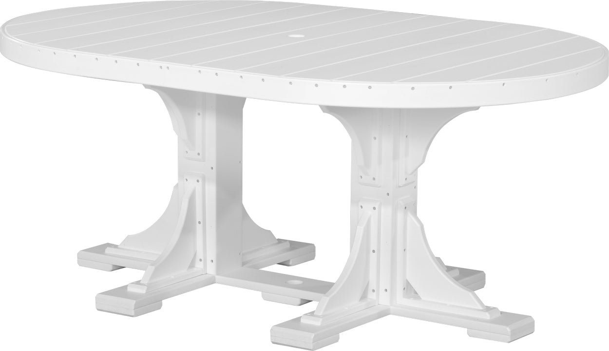 LuxCraft Deluxe Poly 4′ × 6′ Oval Table Set 1