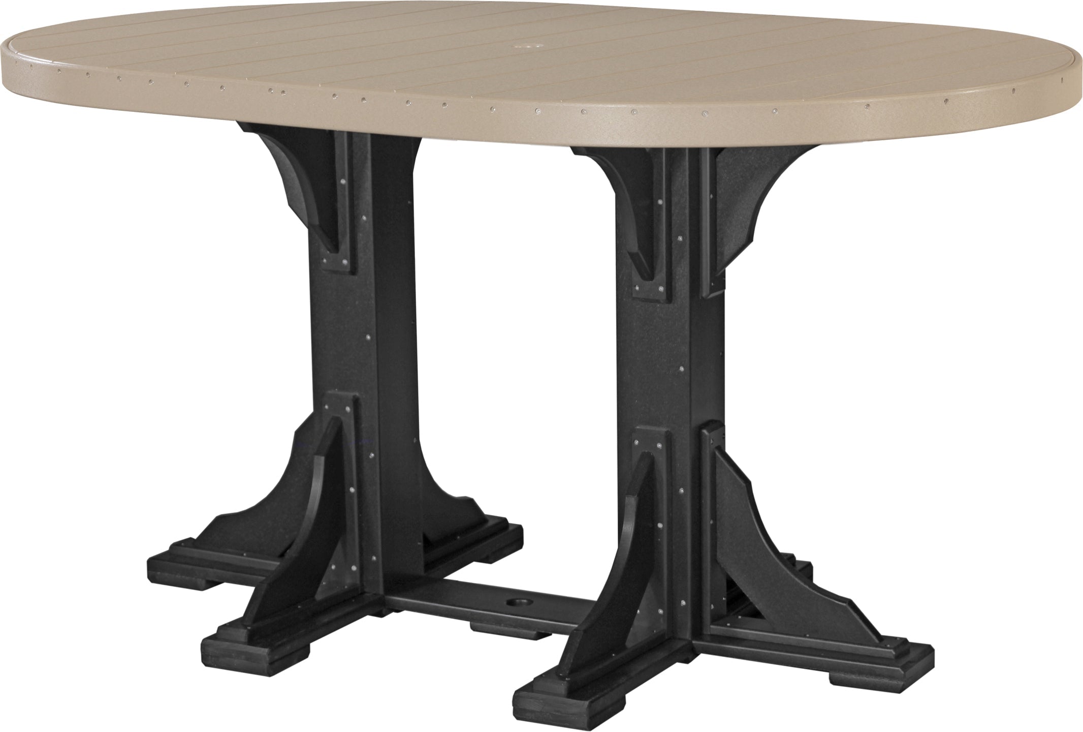 LuxCraft Deluxe Poly 4′ × 6′ Oval Table Set 1