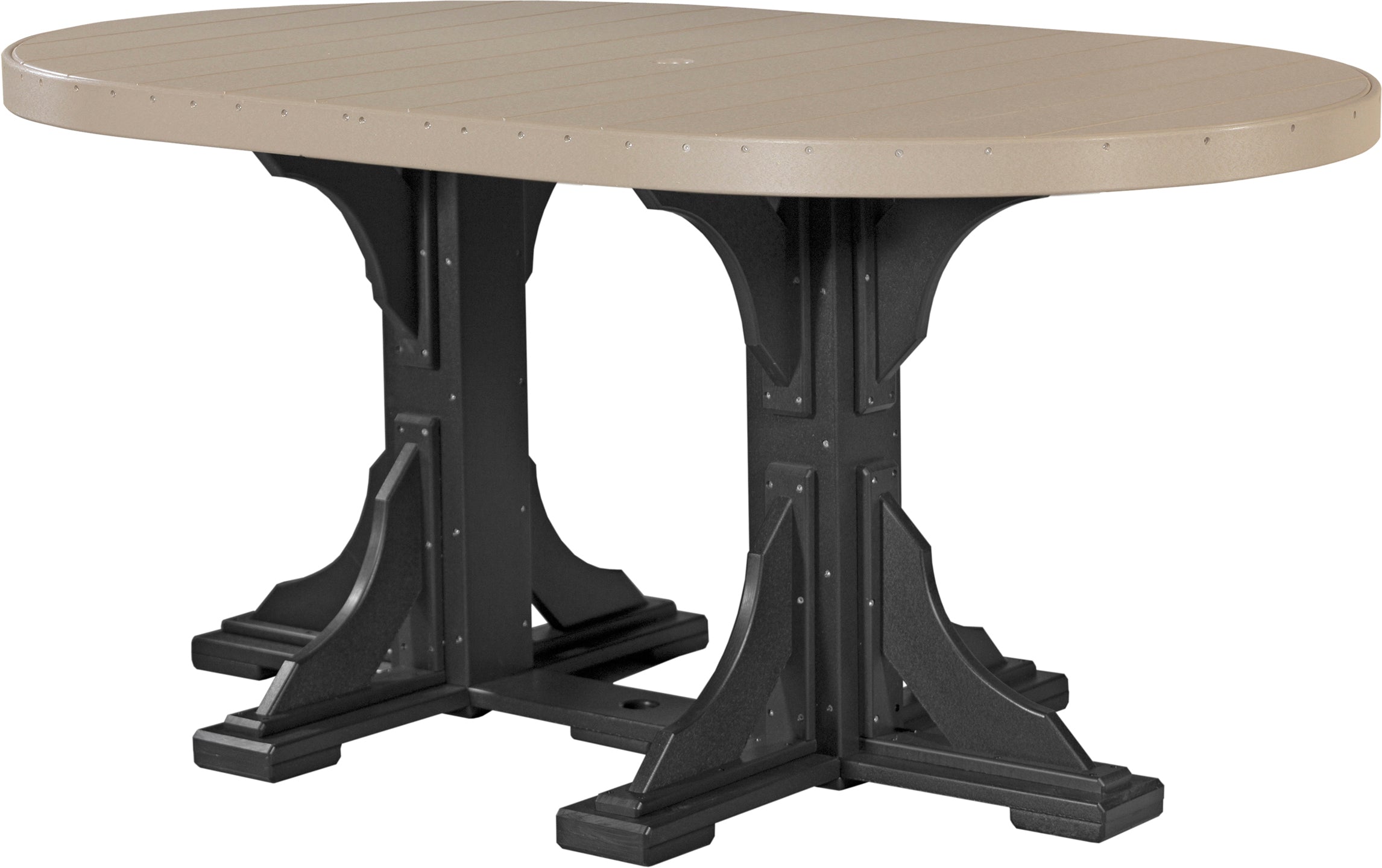 LuxCraft Deluxe Poly 4′ × 6′ Oval Table Set 1