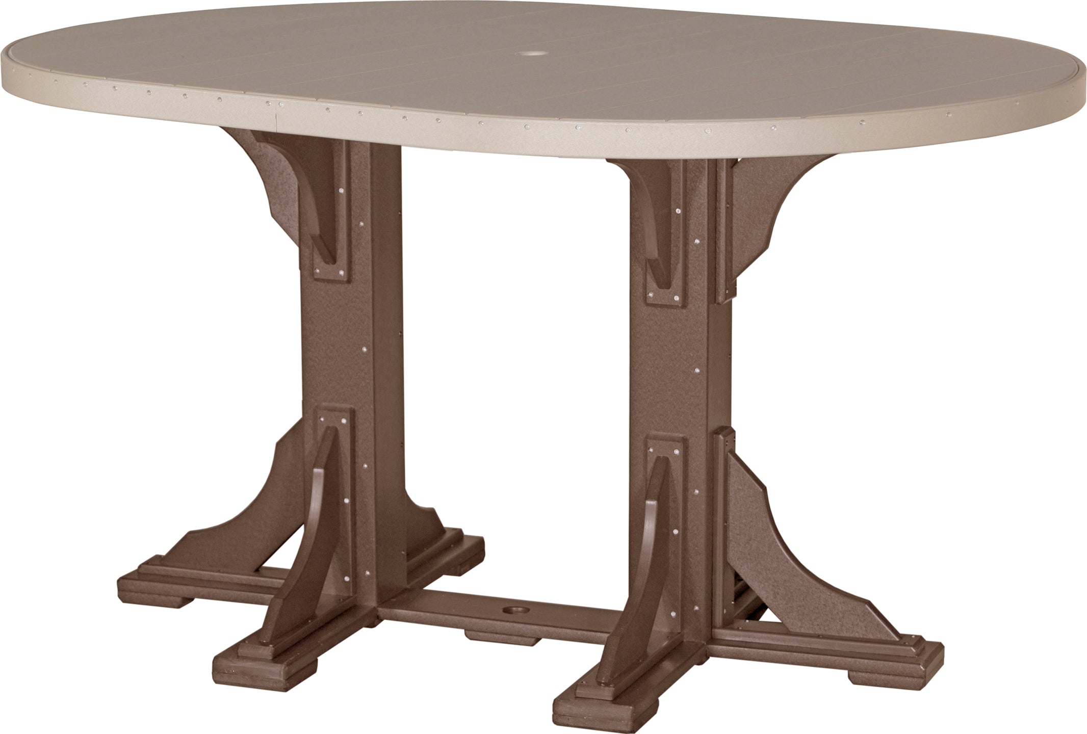 LuxCraft Deluxe Poly 4′ × 6′ Oval Table Set 1