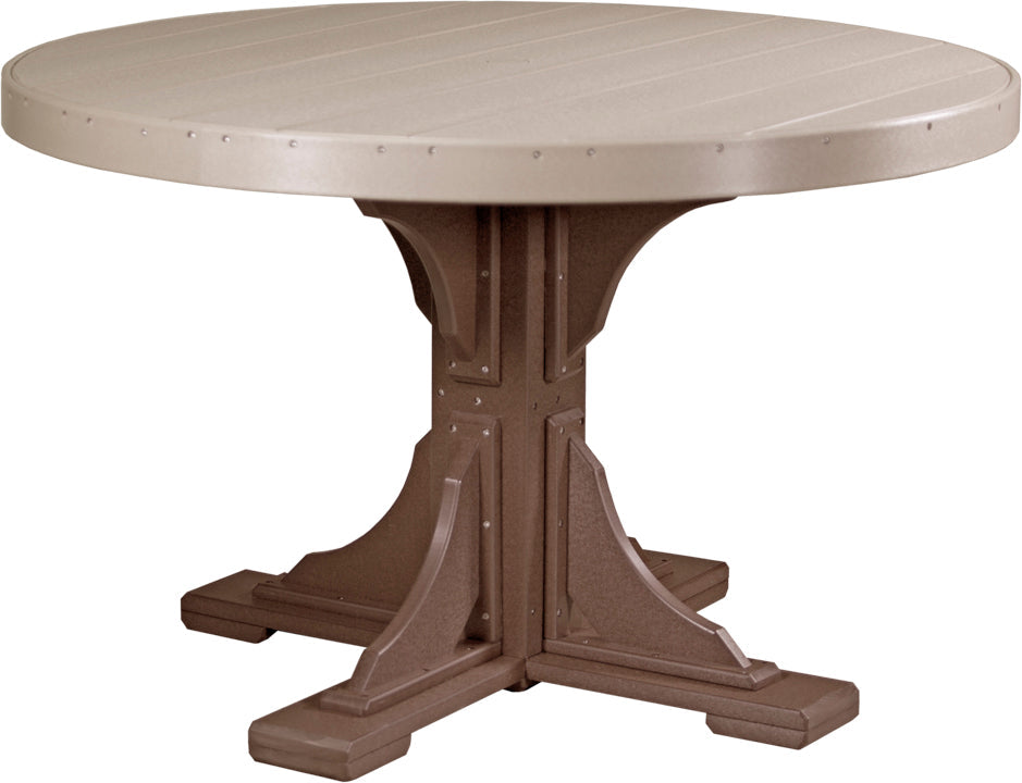 LuxCraft Deluxe Poly 48″ Round Table Set 2