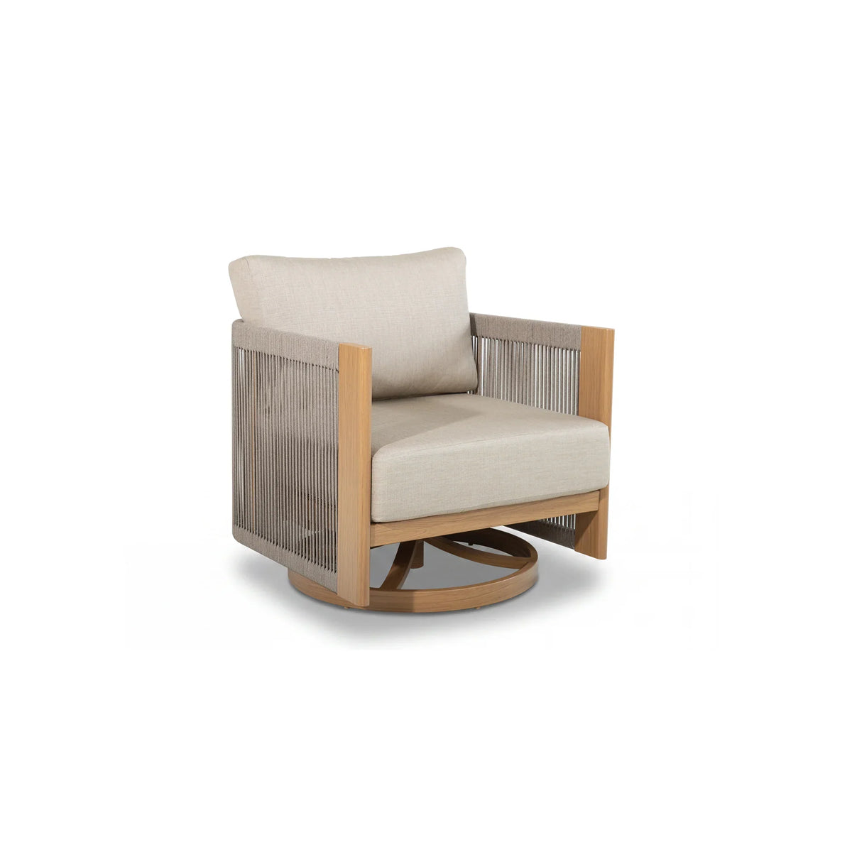 Peak Home Furnishings Positano 5-Piece Swivel Patio Conversation Set with Sunbrella® Cushions