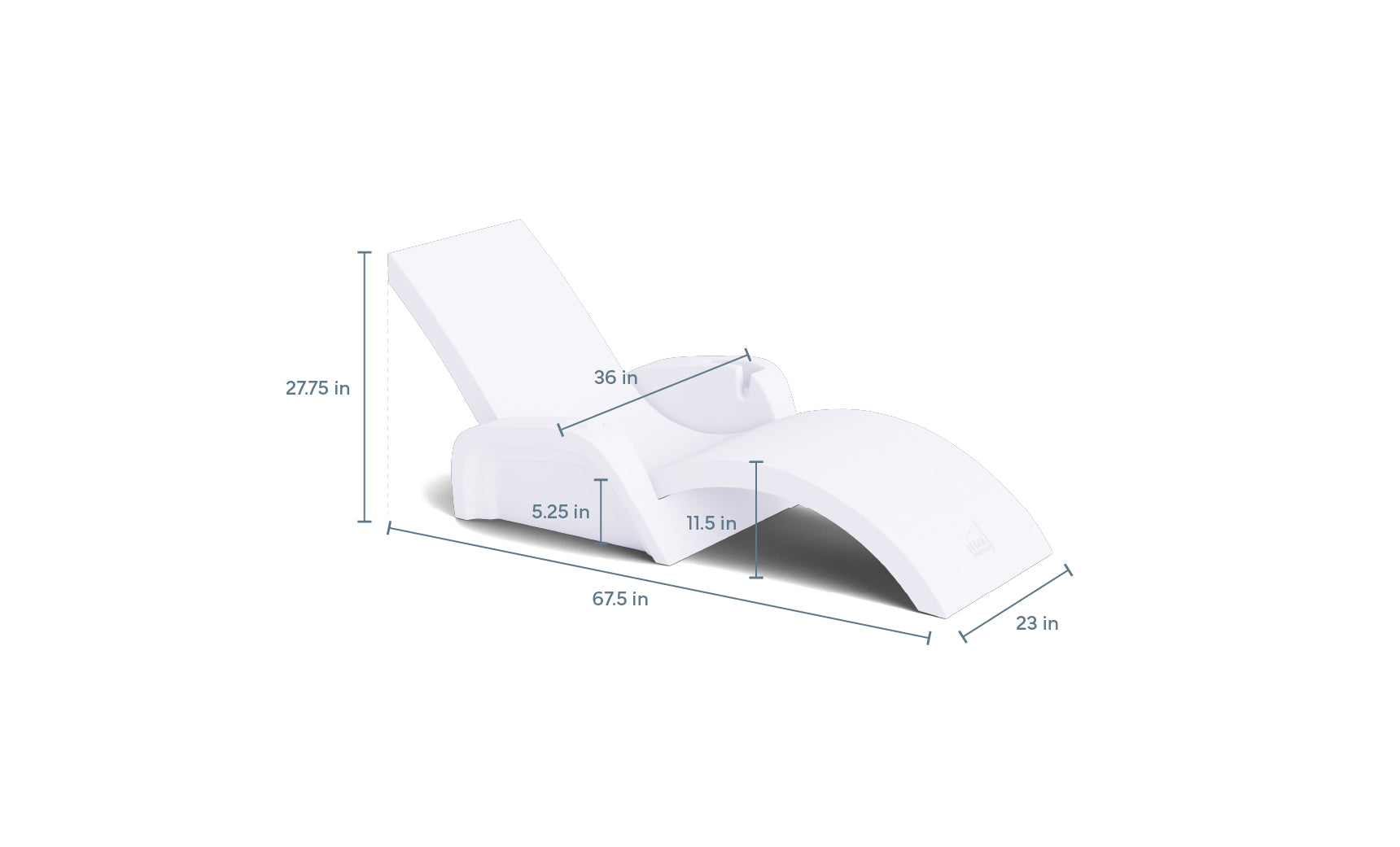 Ledge Lounger Signature Chaise and Armrest Console In-Pool Lounge Set