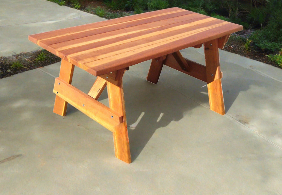 Best Redwood Super Deck Redwood Picnic Table