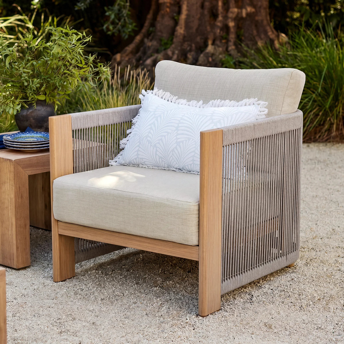 Peak Home Furnishings Positano 5-Piece Aluminum Outdoor Seating Set with Sunbrella® Cushions