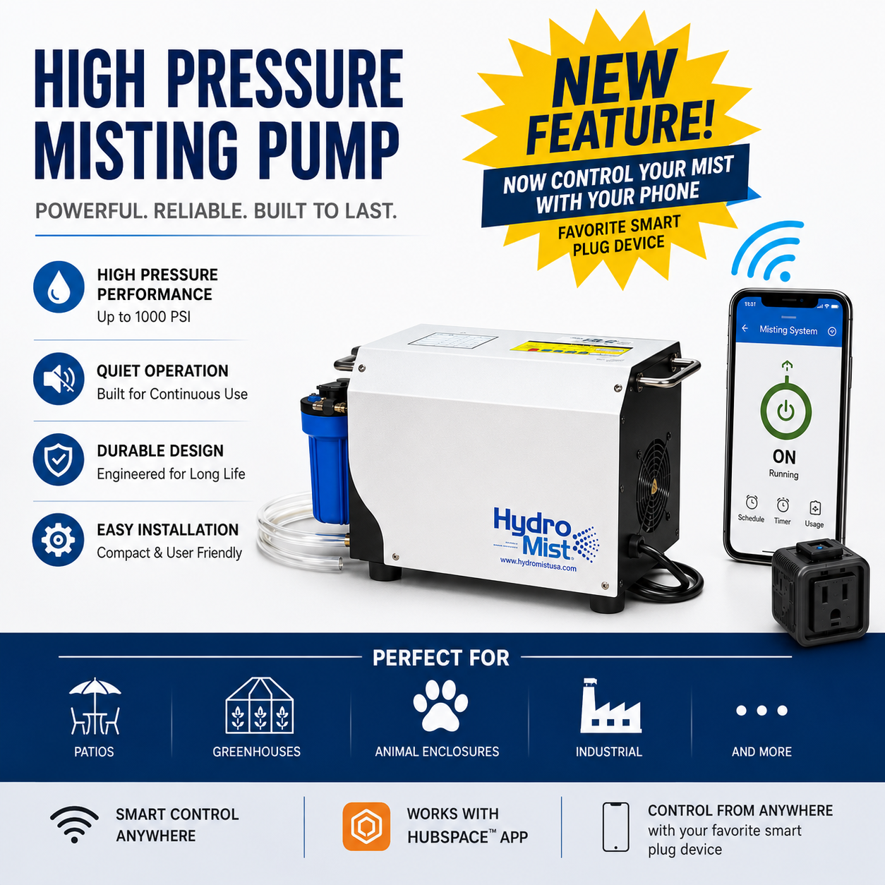 HydroMist USA ProMist 35 High-Pressure Misting Pump