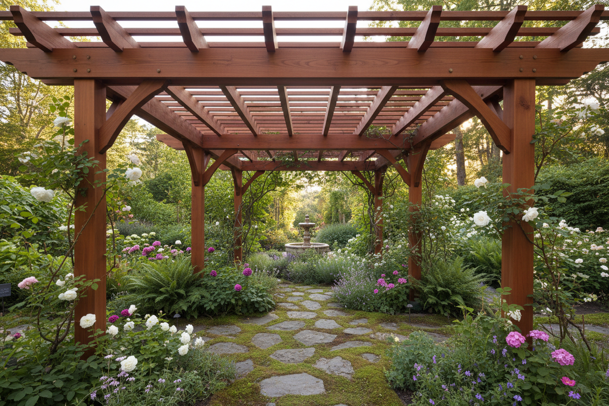 Best Redwood Outdoor Super Deck Redwood Pergola
